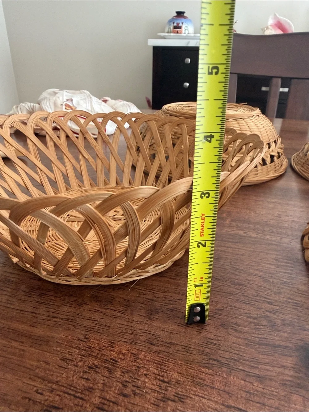6 round wicker multi purpose baskets